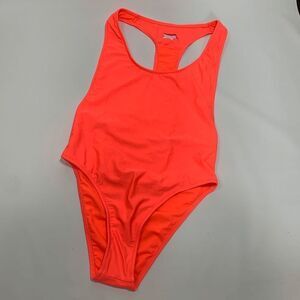 Fox Head Women's Scoop-Neck Racerback One Piece Swimsuit Orange Size Large
